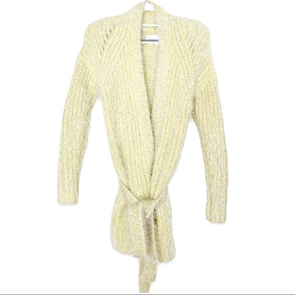 Anthropologie Larkin Shimmer Cardigan Chunky Knit Fuzzy Sweater , XS - Picture 3 of 13